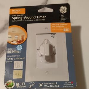 GE White Spring-Wound Timer